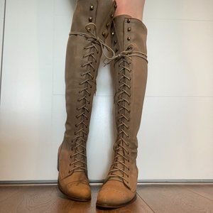 Jeffrey Campbell - Joe Lace-Up Over-the-Knee Boots